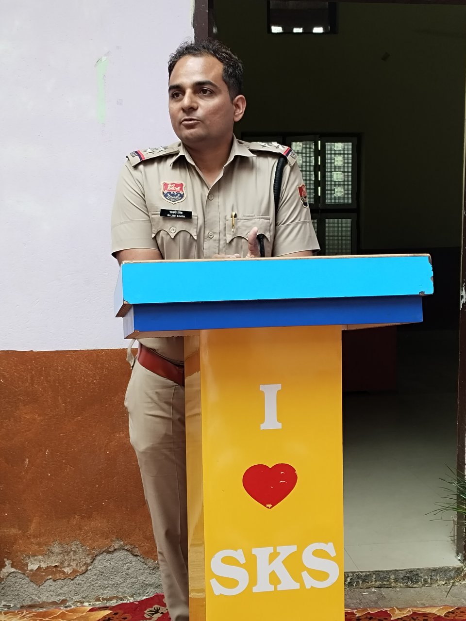 Sub inspector Rajbir Singh haryana police after Awareness program on cyber security and road safety 23/05/2026