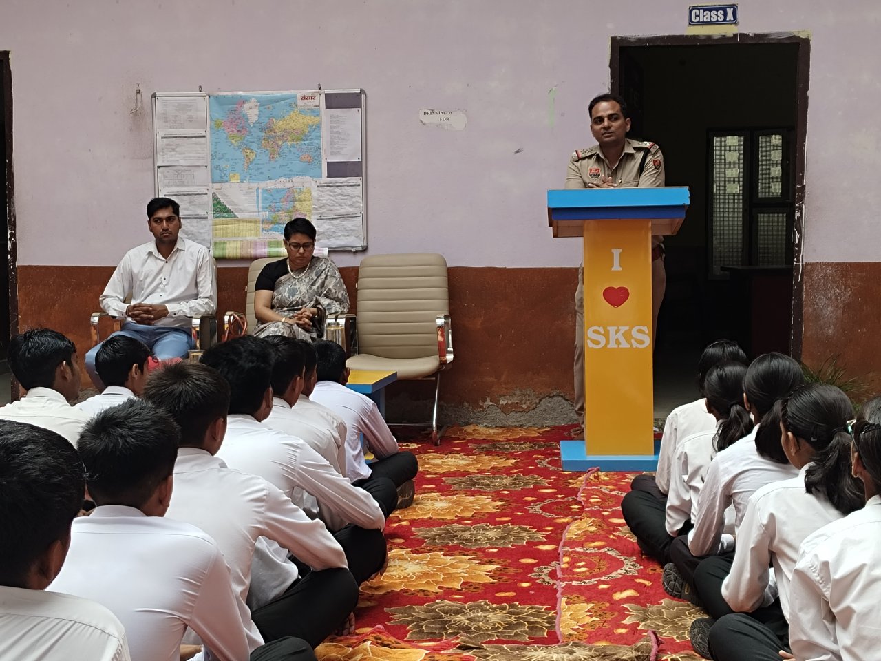 Sub inspector Rajbir Singh haryana police after Awareness program on cyber security and road safety 23/05/2026