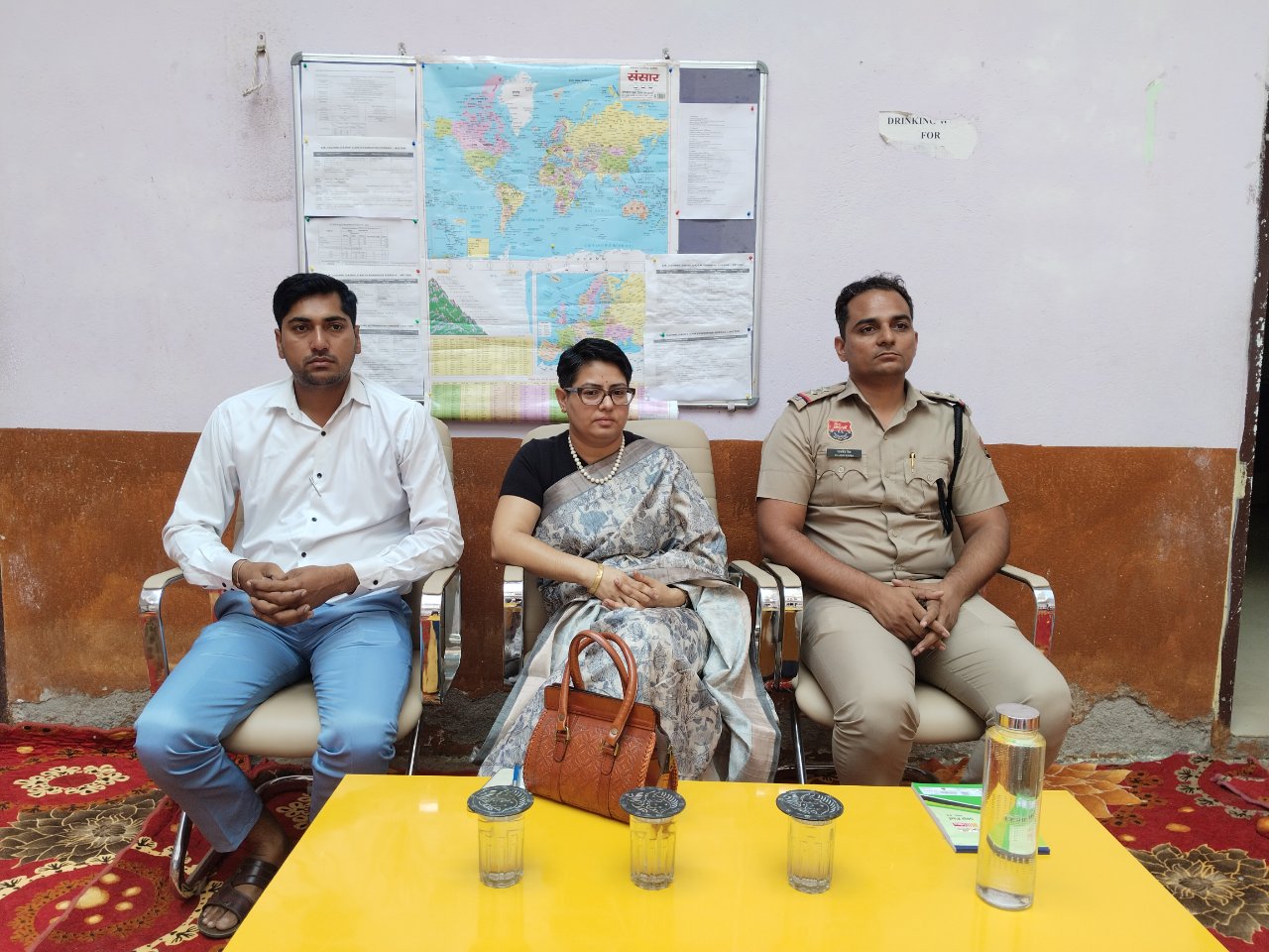 Sub inspector Rajbir Singh haryana police after Awareness program on cyber security and road safety 23/05/2026