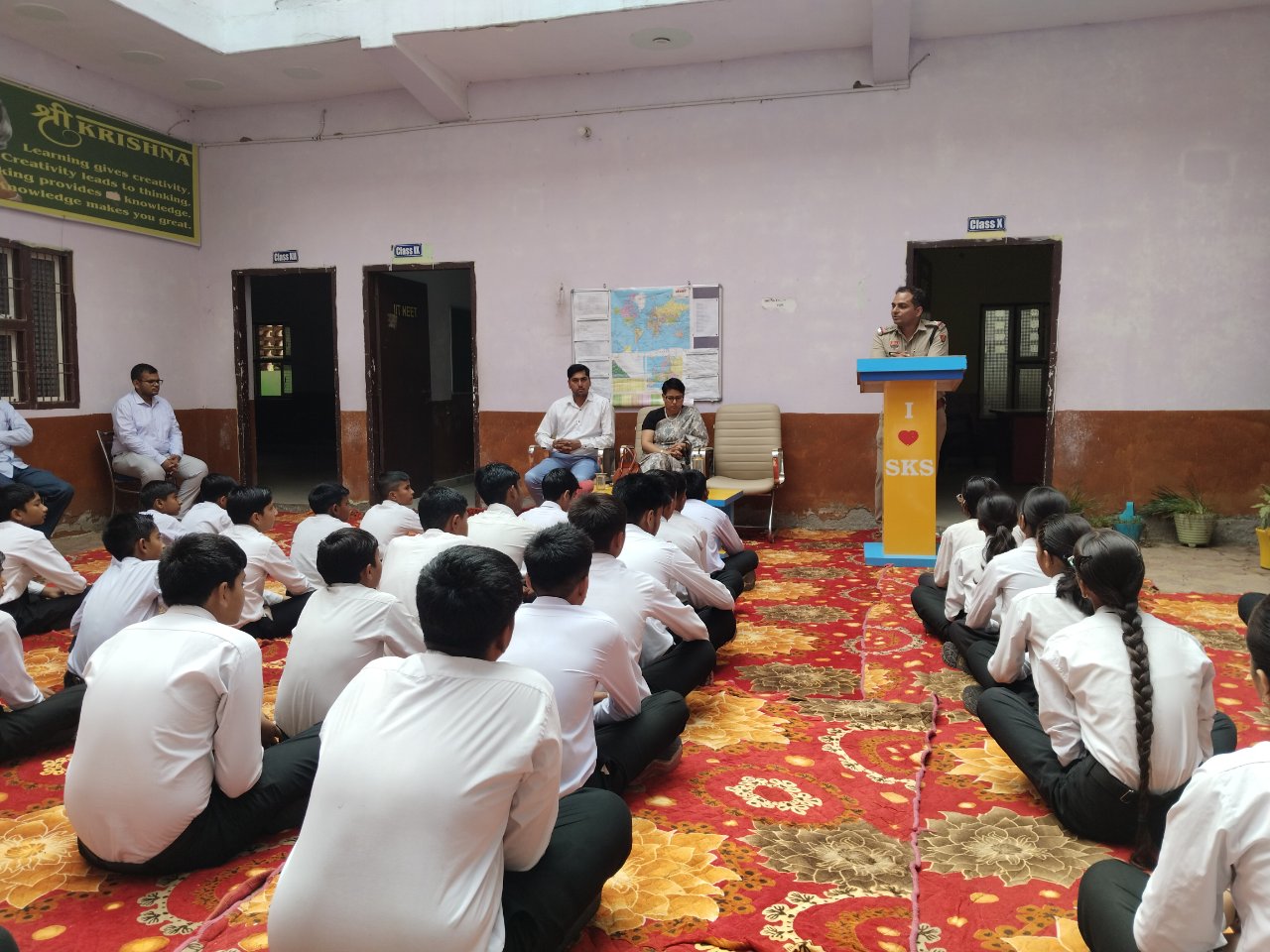Sub inspector Rajbir Singh haryana police after Awareness program on cyber security and road safety 23/05/2026