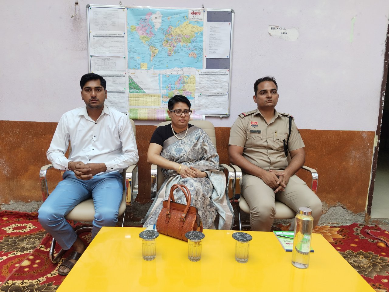 Sub inspector Rajbir Singh haryana police after Awareness program on cyber security and road safety 23/05/2026